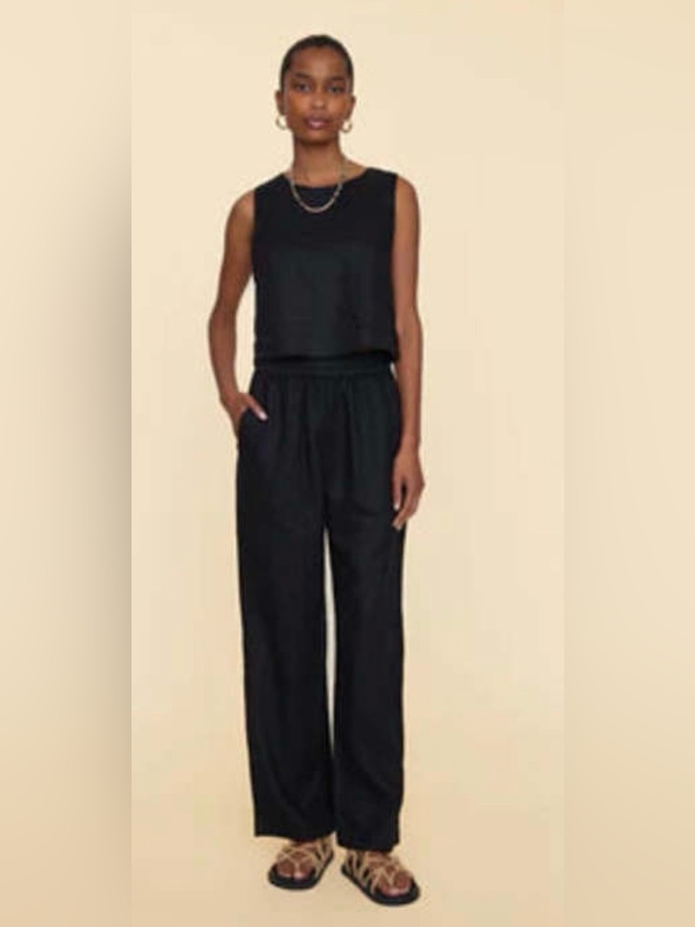 Xirena Navy blue linen pants sz small